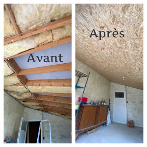 Photo de galerie - Doublage faux plafond d’un garage