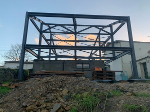 Photo de galerie - Pose de charpente métallique 