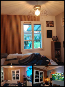 Photo de galerie - Pose de panneaux types tasseaux de bois