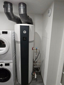 Photo de galerie - Pose et raccordement d'un chauffe-eau thermodynamique 