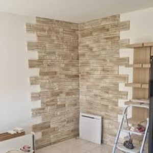 Photo de galerie - Pose de pierres de parements