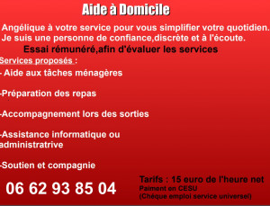 Photo de galerie - Flyer qui décris mes services