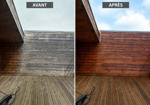 Photo de galerie - Nettoyage terrasse . 