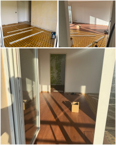 Photo de galerie - Pose d’un isolant et de parquet PVC