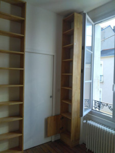 Photo de galerie - Meuble sur mesure en lamellé collé Hévéa 