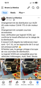 Photo de galerie - Courroie de distribution sur une Audi A5