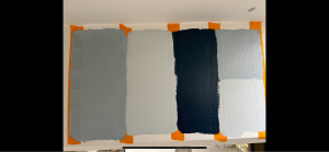 Photo de galerie - Pour le choix de vos couleurs rien de tel qu’un teste directement sur le mur concerné.