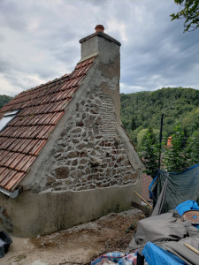 Photo de galerie - Enduit sur pierre à la chaux 