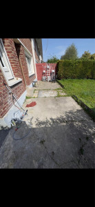 Photo de galerie - Avant 5 / Terrasse carrelage + jardin 