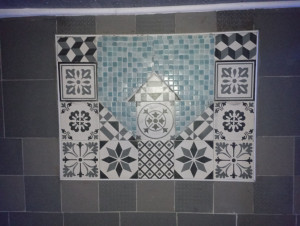 Photo de galerie - Carrelage de mosaïque ou autre différents types de pose personnalisation sur demande