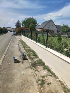 Photo de galerie - Création d'un mur de clôture 