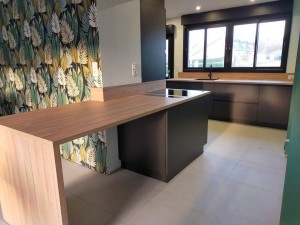 Photo de galerie - Pose de cuisine , plan de travail 