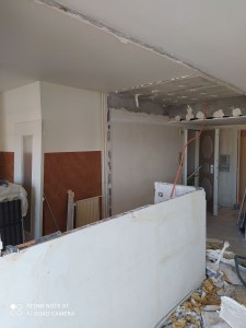 Photo de galerie - Rénovation d'un appartement (placo, peinture,parquet,élec,clim, plomberie)