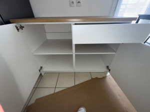 Photo de galerie - Montage meuble cuisine grand format avec tiroirs exemple 