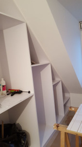 Photo de galerie - Dressing sur mesure en medium blanc a faire découpe sur place ??