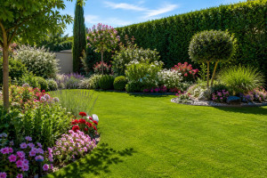 Photo de galerie - Entretien du jardin. Arrosage, désherbage, tonte, taille. Mes clients bénéficient du crédit d'impôt de 50%.