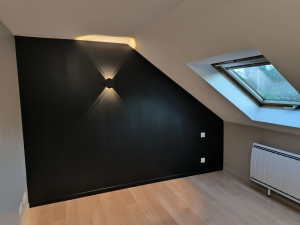 Photo de galerie - Réalisation d'une chambre enduit et peinture