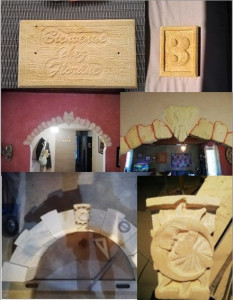 Photo de galerie - TAILLE DE LINTEAU CINTRE ET SCULPTURE