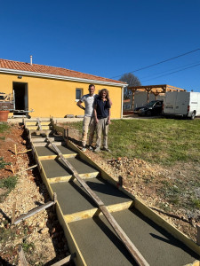 Photo de galerie - Réalisation escalier de jardin 