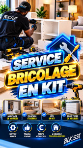 Photo de galerie - ️ Vous recherchez un prestataire pour vos travaux de bricolage ? Contactez BLK.S31 en message privé ou sur WhatsApp pour échanger sur vos besoins et recevoir un devis personnalisé