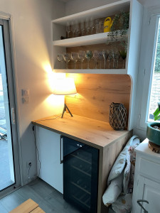 Photo de galerie - Création coin cave à vin 