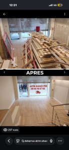 Photo de galerie - Débarras et nettoyage d'une allée extérieure avant / après