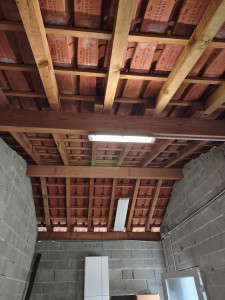 Photo de galerie - Pose de plafond rempant en placo avec isolation 