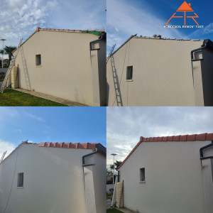 Photo de galerie - -Dépose de tuiles de rives maçonné 
-Pose de tuiles de rives à équerre 