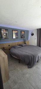 Photo de galerie - Création tête de lit avec led intégrée et création cloison sèche 