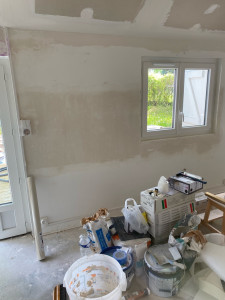 Photo de galerie - Préparation de murs pour application de peinture 