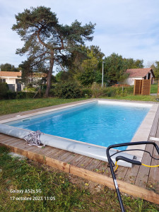 Photo de galerie - Piscine que j'ai posée du début à la fin et que j'entretiens régulièrement. 