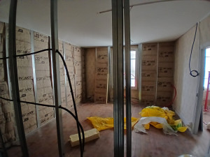 Photo de galerie -  isolation de murs extérieur sur ossature métallique