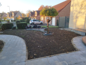 Photo de galerie - Préparation du sol avant de recevoir le gazon 