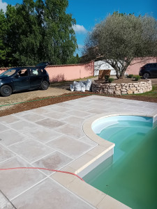 Photo de galerie - Agrandissement terrasse + pose carrelage 60 x 90