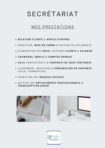 Photo de galerie - PRESTATIONS DE SECRÉTARIAT