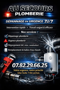 Photo de galerie - Dépannage plomberie urgence 