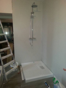 Photo de galerie - Pose d'une douche 