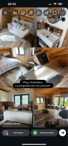 Photo de galerie - Remise à neuf d’un gîte avant l’arrivée des hôtes : préparation des couchages, nettoyage complet des vitres, du poêle à pellet et du jacuzzi, pour un intérieur impeccable du sol au plafond.