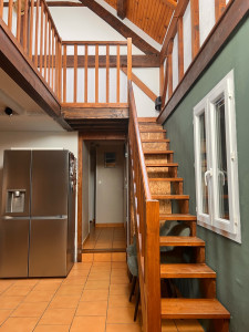 Photo de galerie - Déplacements ET rétrécissement de l’escalier, fermeture de l’ancienne trémie + Creation de la passerelle pour accéder à la mezzanine 
