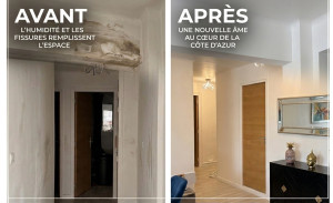 Photo de galerie - Rénovation & Peinture : Résultat Impeccable ! ✨ De l'usure à l'élégance : je traite fissures et humidité pour un intérieur neuf et lumineux. ✅ Chantier propre et finitions soignées. ? Contactez-moi pour un devis gratuit !