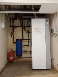 Photo de galerie - Installation pompe à chaleur air eau avec ecs 