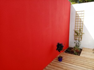 Photo réalisation - Peinture - Tapisserie - Sandra - Longué-Jumelles (La Couaille) : Peinture mur exterieur