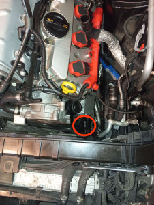 Photo de galerie - Remplacement pompe de Direction assisté sur une magnifique AUDI S4 3l tfsi compresseur stage 2 de 420cv avec remplacement de la couroie d accessoires purge si circuit vidange filtre a huile filtre a gasoil souflage du filtre a air avec graissage 