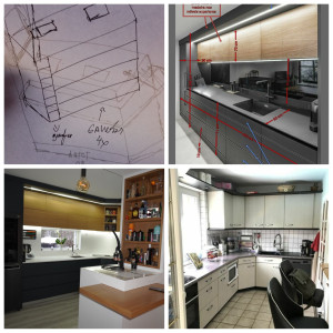 Photo de galerie - Cuisine et îlot sur-mesure