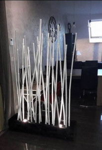 Photo de galerie - SÉPARATION PIÈCES BAMBOU LUMINAIRE 