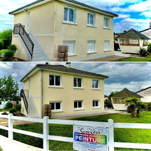 Photo de galerie - Réparation, fissure et mise en peinture d’un ravalement de façade avec peinture isolante de 12 à 17 % de Jean