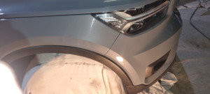 Photo de galerie - Réparation du bandeau aile et pare choc .