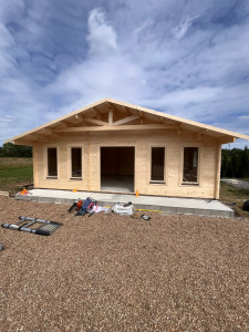 Photo de galerie - Montage chalet en bois 