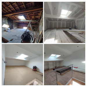 Photo de galerie - Création d'une chambre dans les combles avec fenêtre de toit (Vélux)