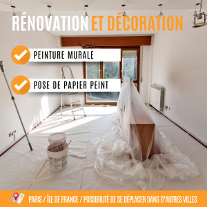 Photo de galerie - Amélioration de vos espaces avec des services de peinture et décoration adaptés à vos besoins.